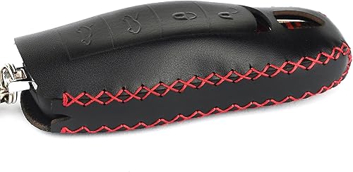 Miniatura 6 de Cadtealir Funda de piel italiana para llavero compatible con Boxster Turbo Porsche Cayenne Panamera Macan Cayman 911