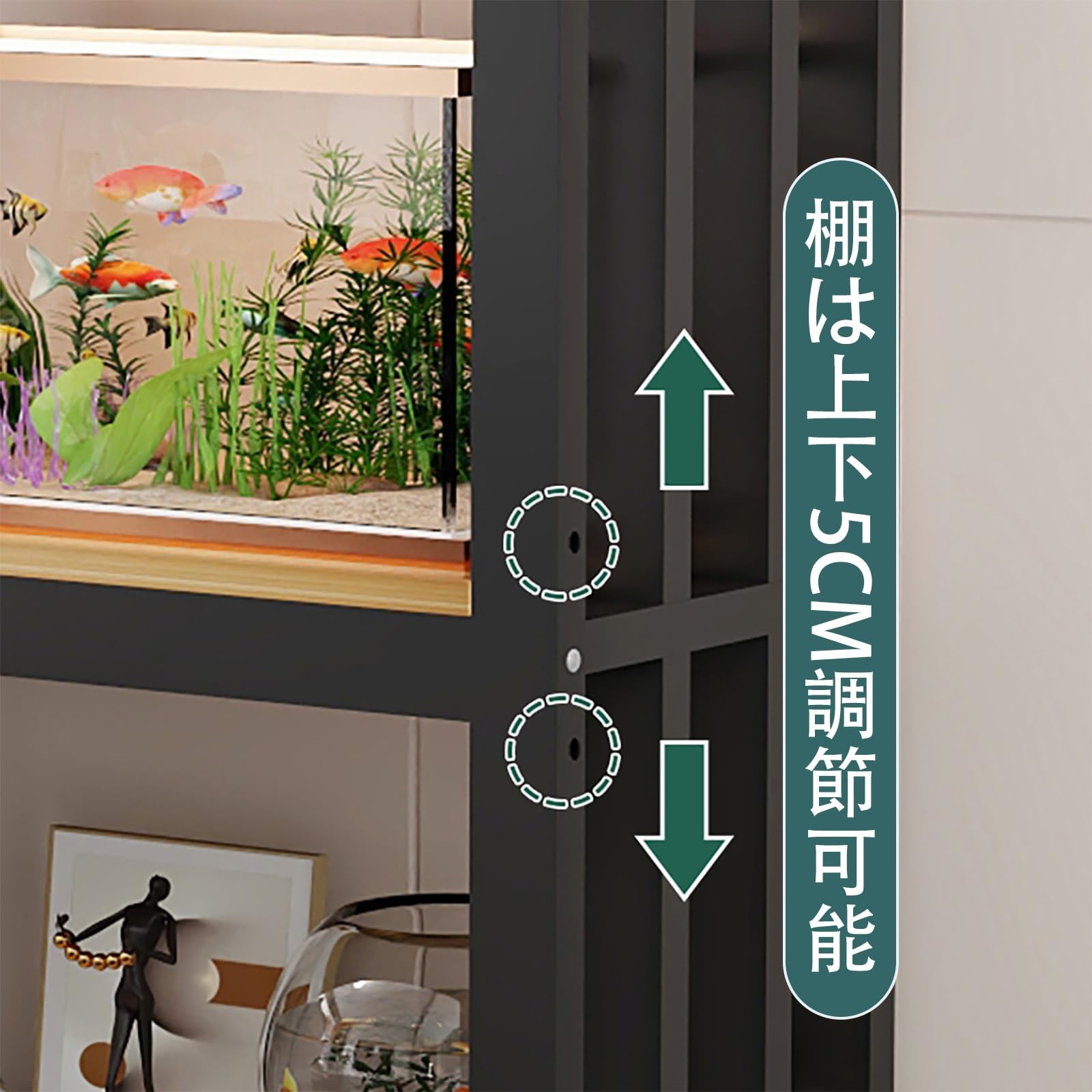 Amazon.co.jp: MIISAGS 水槽台 水槽スタンド 40-120cm水槽用 高さ100cm