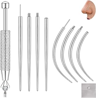 Piercing Taper Insertion Tool Piercing Ball Grabber Tool Kit 14G 16G 18G 20G Body Piercing Changing Tool Internal/External Threaded/Push In Piercing Threader Tool for Ear/Nose/Navel/Lip
