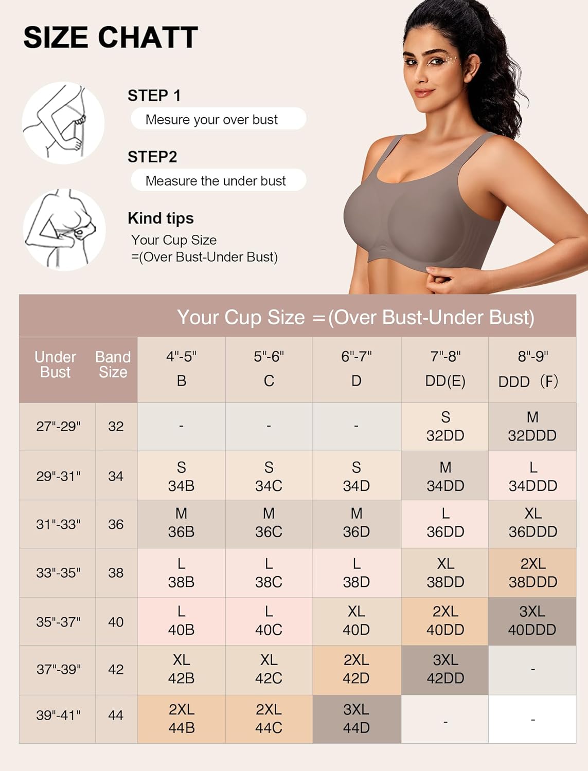 Womens Wireless Jelly Bras No Underwire Support Push Up Removable Straps (U/Cross/Halter) Everyday Sports Bra - Image 6