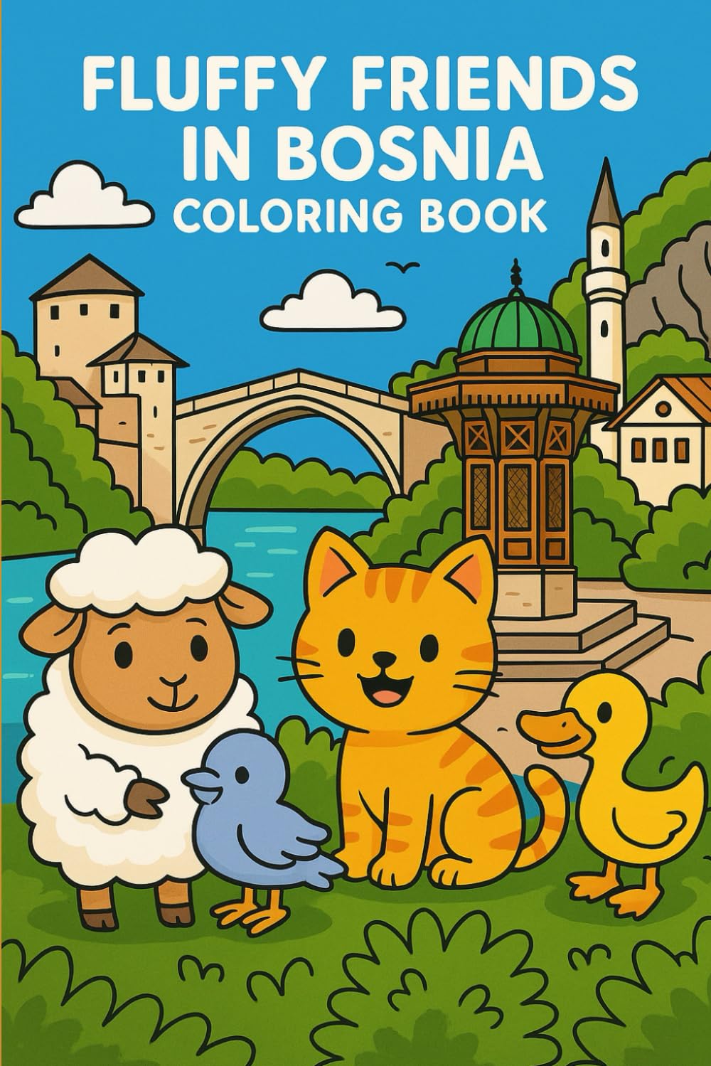 Fluffy Friends in Bosnia: Coloring Book