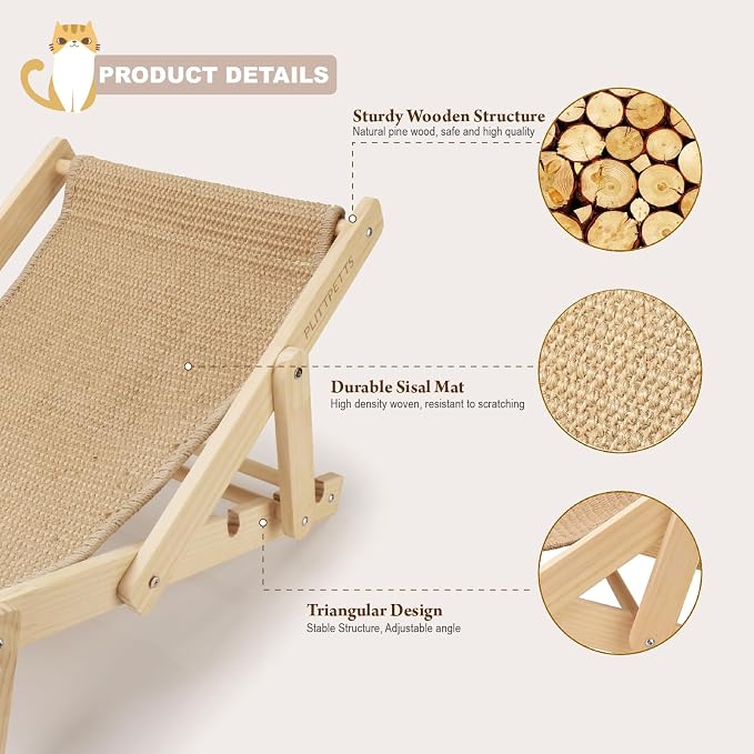 Silla Rascador de Sisal 2 en 1 Ajustable para Gatos miniatura 4
