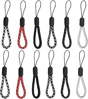[LIANHATA] ハンドストラップ 12本セット 携帯ストラップ ショート 紛失防止 落下防止 人気商品 長さ調整可能 USBメモリ マスコット 携帯電話 GoPro キーなどにも適応 6色 (長さ11cm)