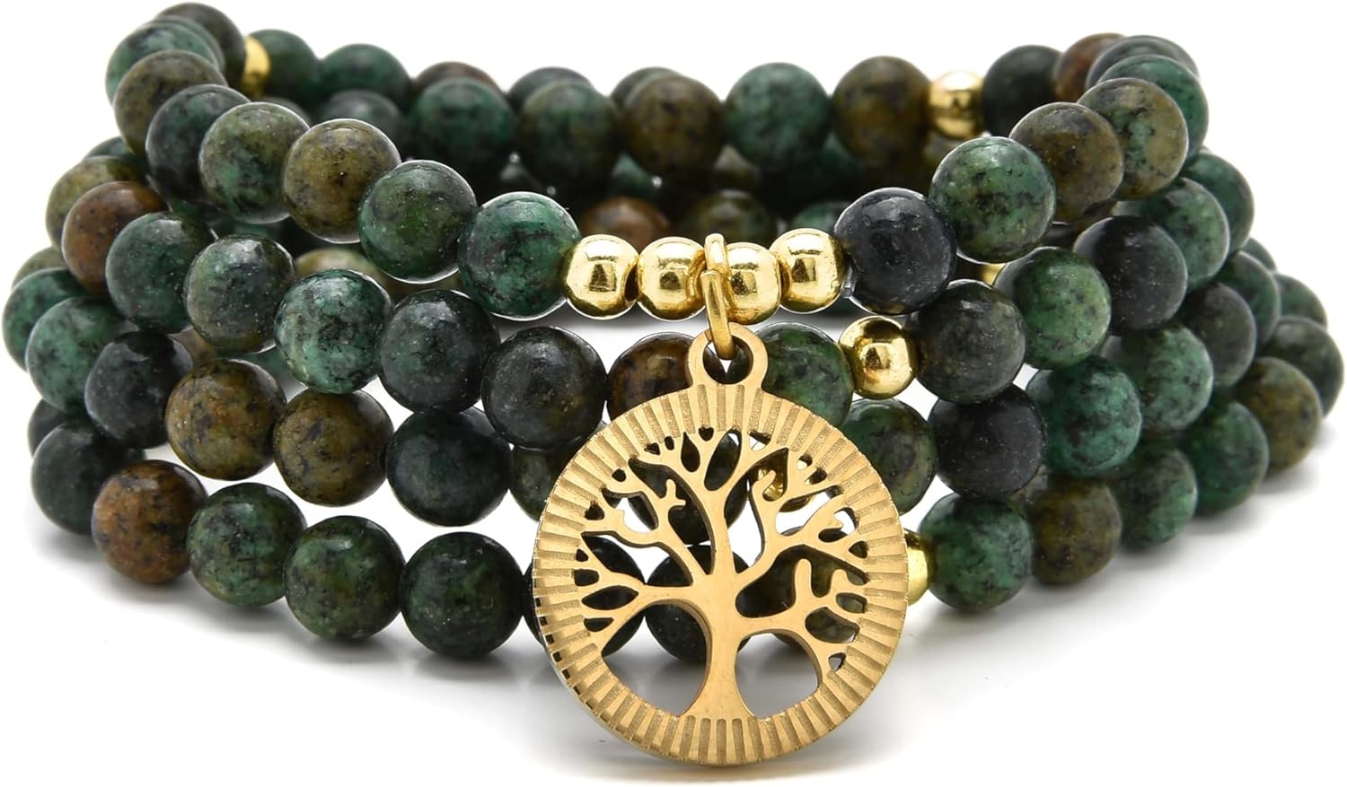 Meditation Accessories, 108 Mala Beads, Gold...