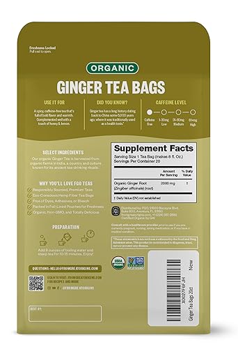 Vista 210 de FGO Té de menta orgánico, 100 unidades, bolsitas de té ecológicas, sin cafeína, el embalaje puede variar (paquete de 1)