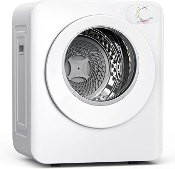 Euhomy Portable Clothes Dryer, 1.5 Cu.Ft. Portable Dryer, 850W Drying Machine with Front-Loading Stainless Steel Drum, 5 Functions, Suitable for Apartments, Dorms, RVs, Small Spaces
