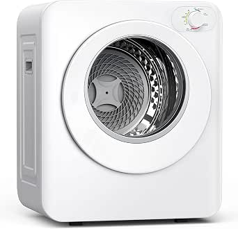 Euhomy Portable Clothes Dryer, 1.5 Cu.Ft., 850W, Stainless Steel Drum, 5 Functions, Suitable for Small Spaces