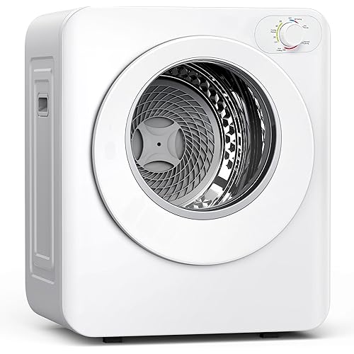 Euhomy Portable Clothes Dryer, 1.5 Cu.Ft. Portable Dryer, 850W Drying Machine with Front-Loading Stainless Steel Drum, 5 Functions, Suitable for Apartments, Dorms, RVs, Small Spaces