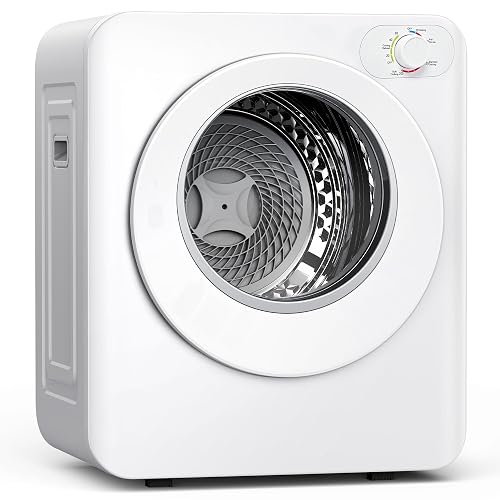 Euhomy Portable Clothes Dryer, 1.5 Cu.Ft. Portable Dryer, 850W Drying Machine with Front-Loading Stainless Steel Drum, 5 Functions, Suitable for Apartments, Dorms, RVs, Small Spaces