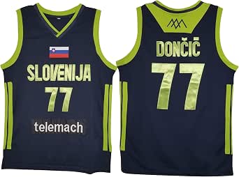 Luka Doncic Euro Basketball Jersey - Stitched League Patch Neon Design (XS To 3XL)
