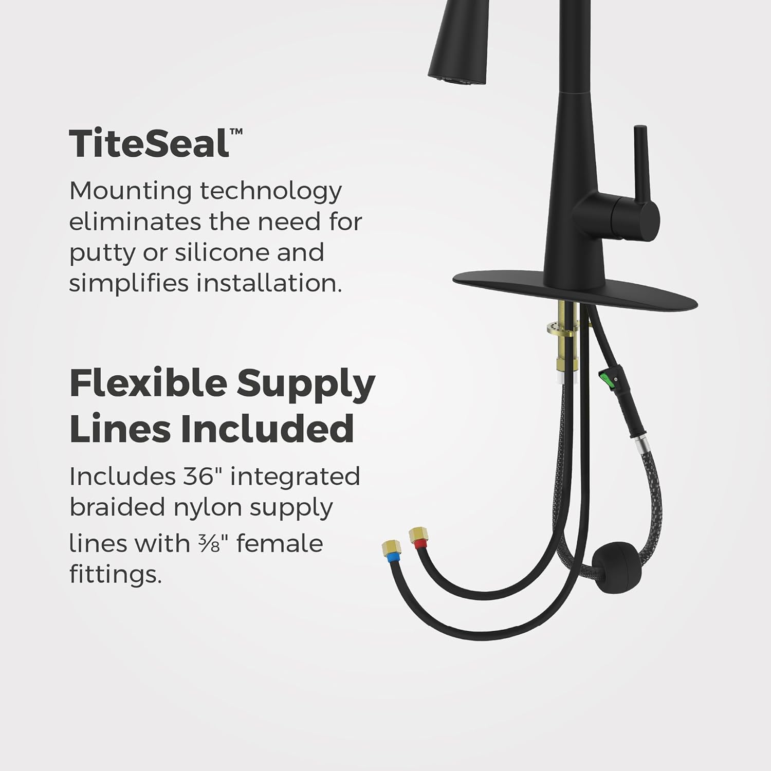 Pfister Barulli Kitchen Faucet with Pull Down Sprayer and Soap Dispenser, Single Handle, High Arc, Matte Black Finish, F5297BARB