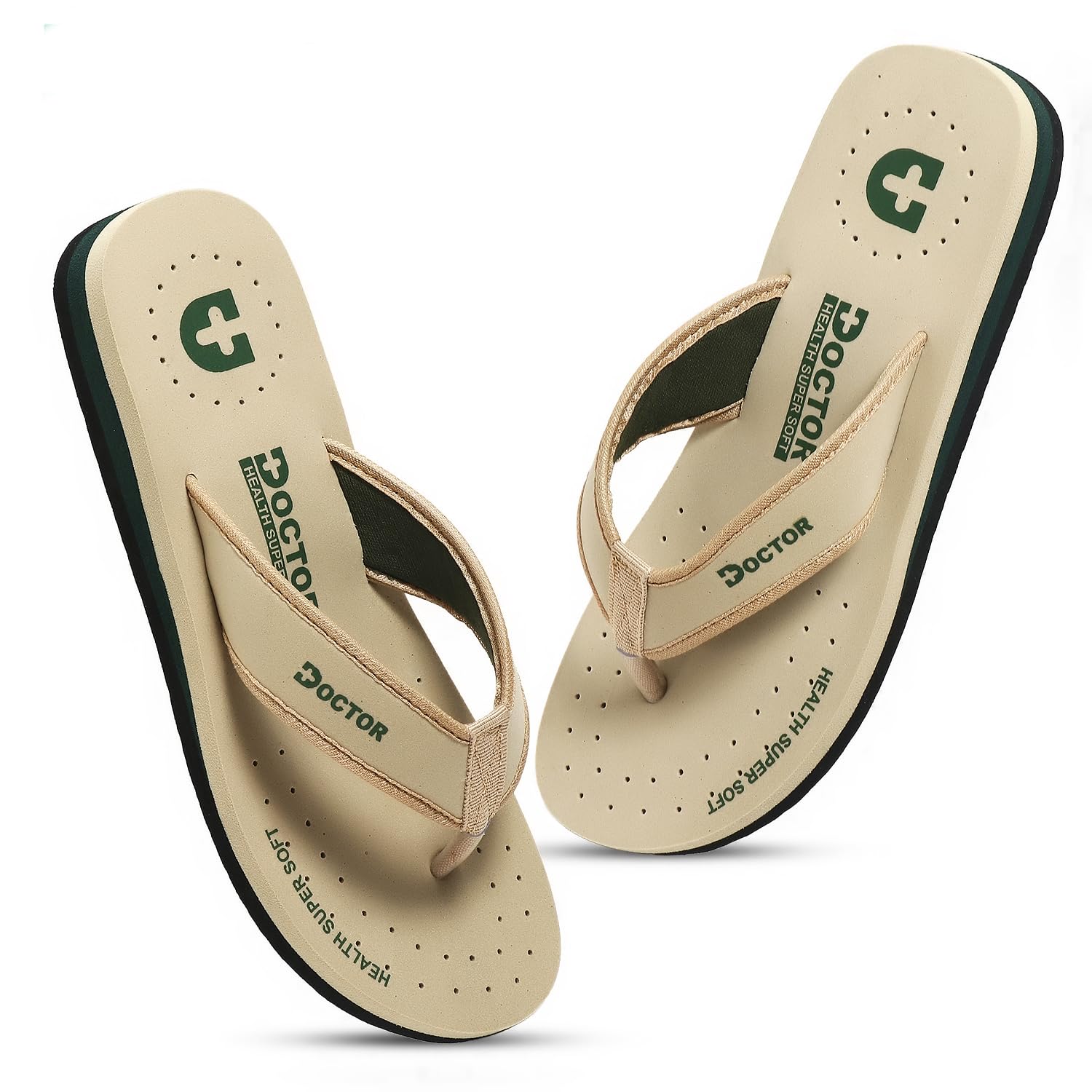 DOCTOR HEALTH SUPER SOFT Newly Beige & Green Slipper for Women Premium | Soft | Comfortable | Orthopaedic | Diabetic | Lightweight | Pregnancy | Antiskid | Slippers for Womens (B0DGMQZKR3) Amazon Price History, Amazon Price Tracker