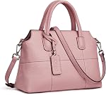 Kattee Medium Genuine Leather Top-Handle Bag Shoulder Handbags for Women, Soft Hobo Satchel Crossbody Bags Ladies Purses