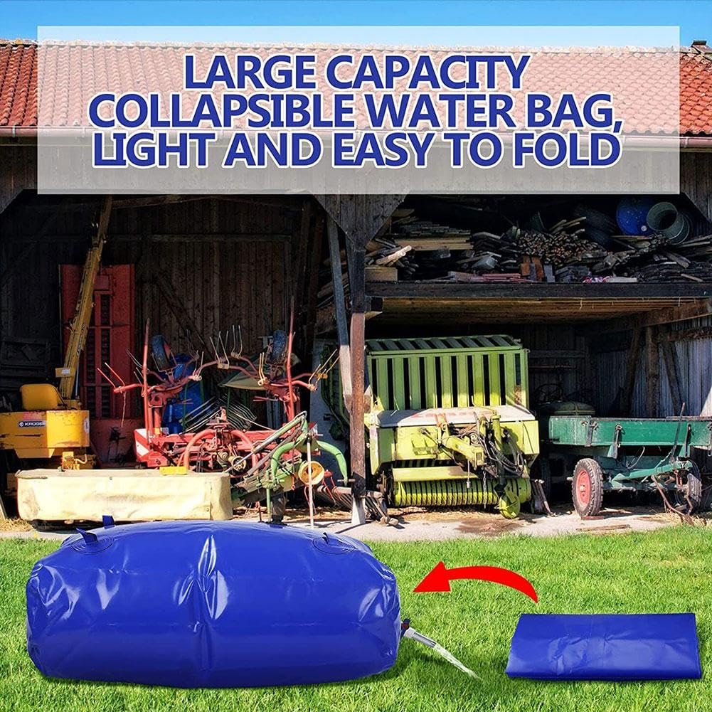 Serbatoio Acqua Portatile 110L PVC Pieghevole Blu - Per Campeggio, Emergenza, Giardinaggio - Foto 12