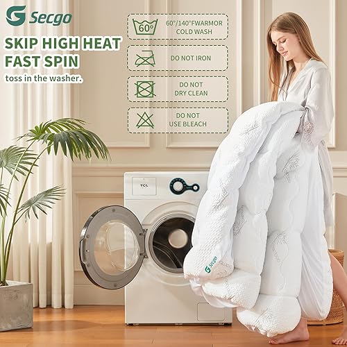 Miniatura 7 de Cubrecolchón King 100% impermeable de alta calidad, transpirable, protector de cama de rayón de bambú, funda de sábana de bolsillo profundo de 8 a