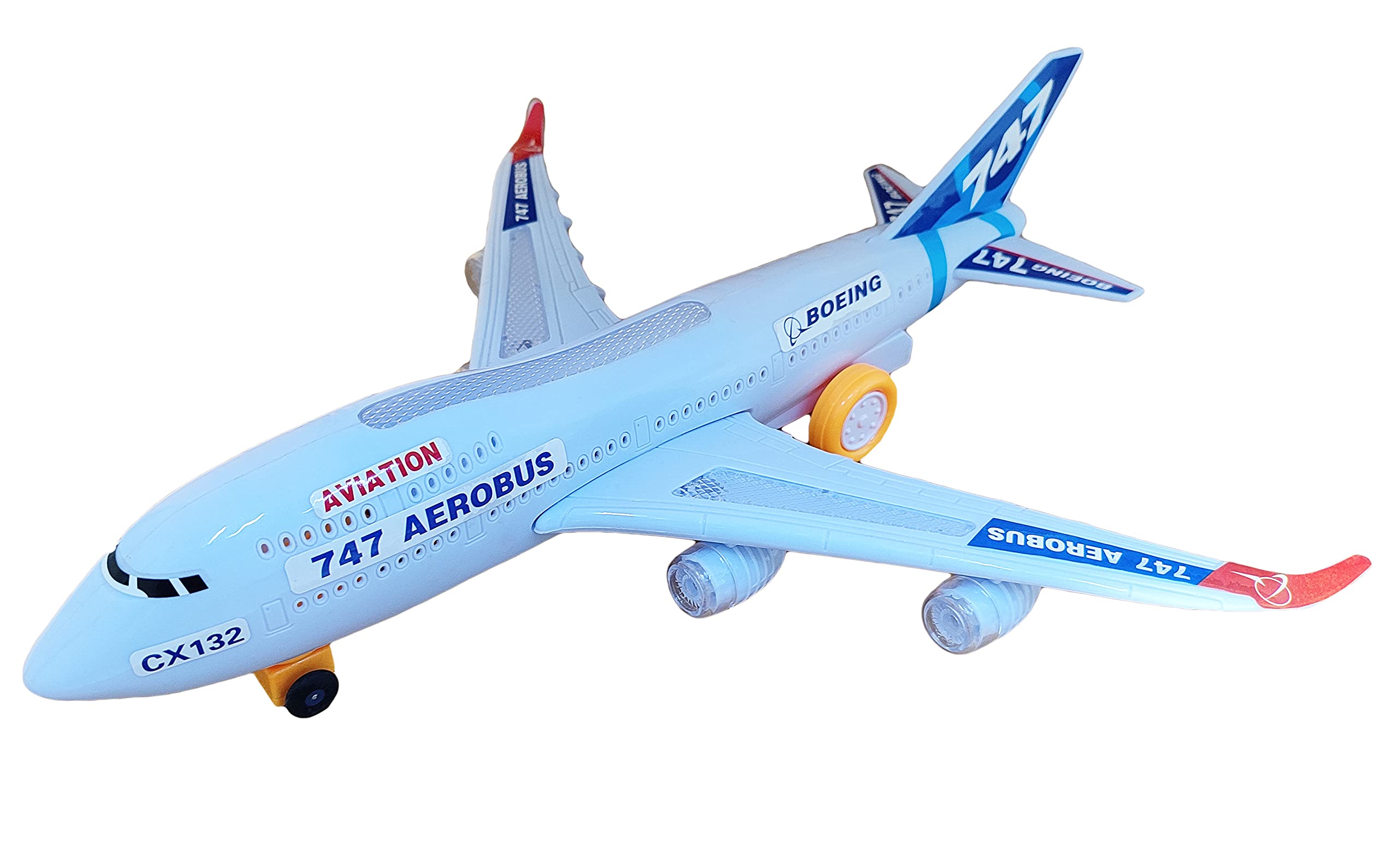 Humaira Plastic Airbus Aeroplane A380 Flashing 3D Lights