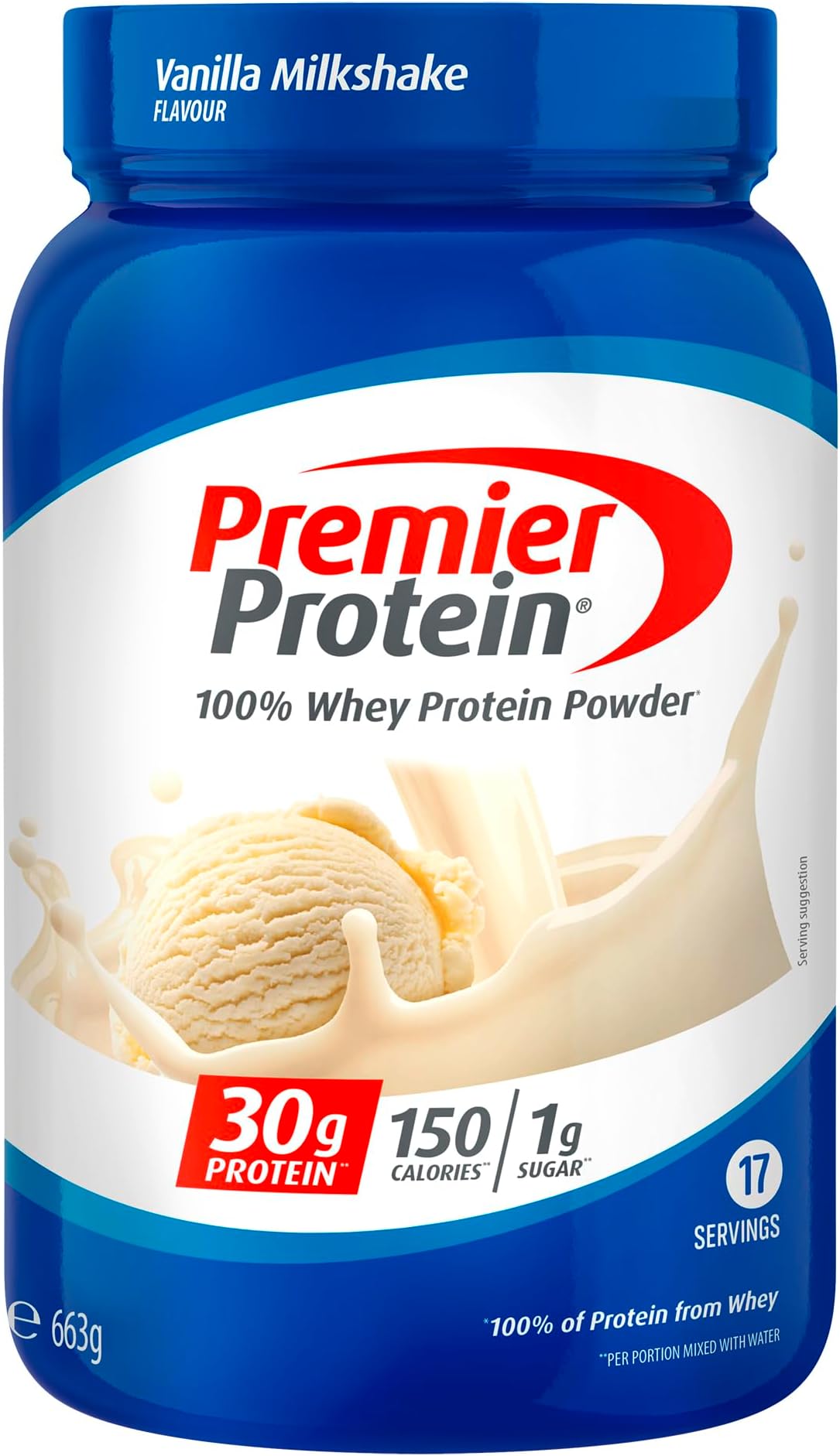 Whey 100 Percent Protein Powder - Vanilla Milkshake - 663g