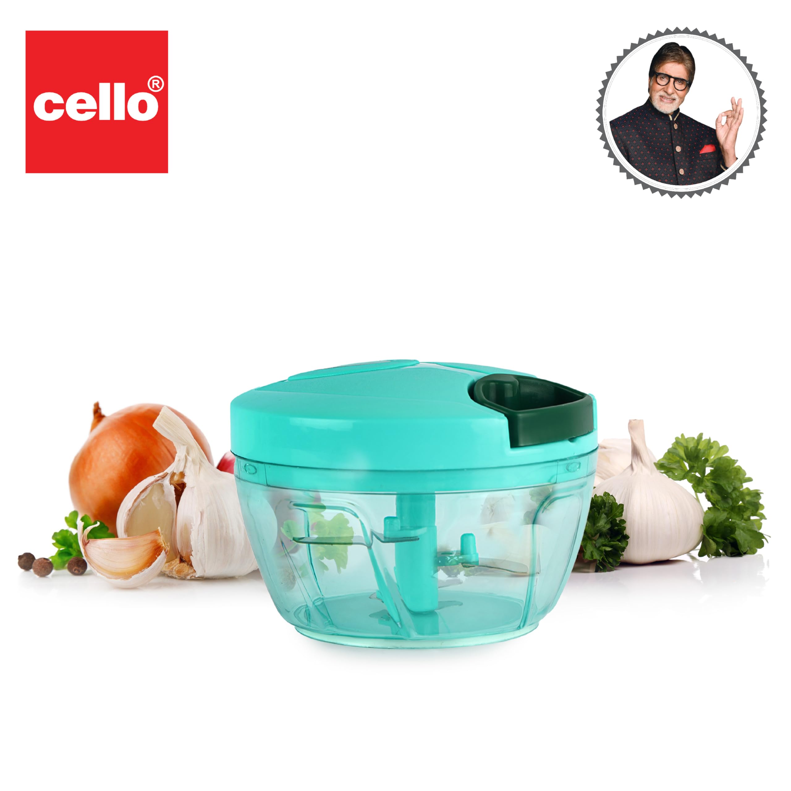 Cello Magic Hand Chopper - 3 Blades, Easy Prep -7