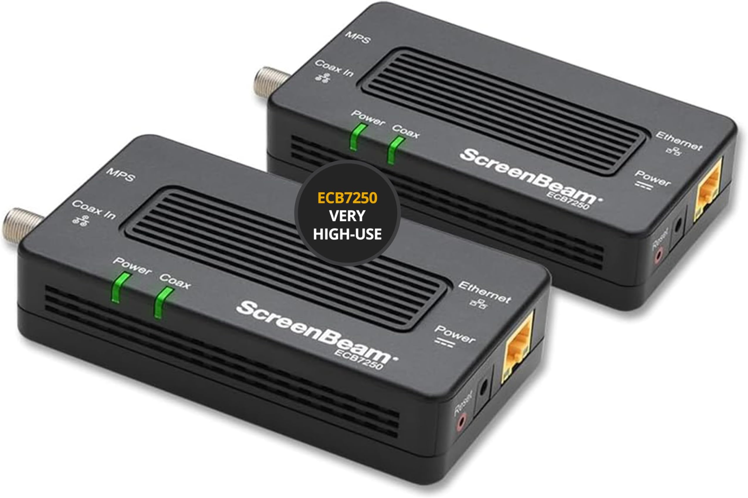 ScreenBeam Bonded Moca 2.5 Network Adapter For Desktop For Highest Speed Internet, Ethernet Over Coax - Starter Kit (Model: ECB7250K02), Black
