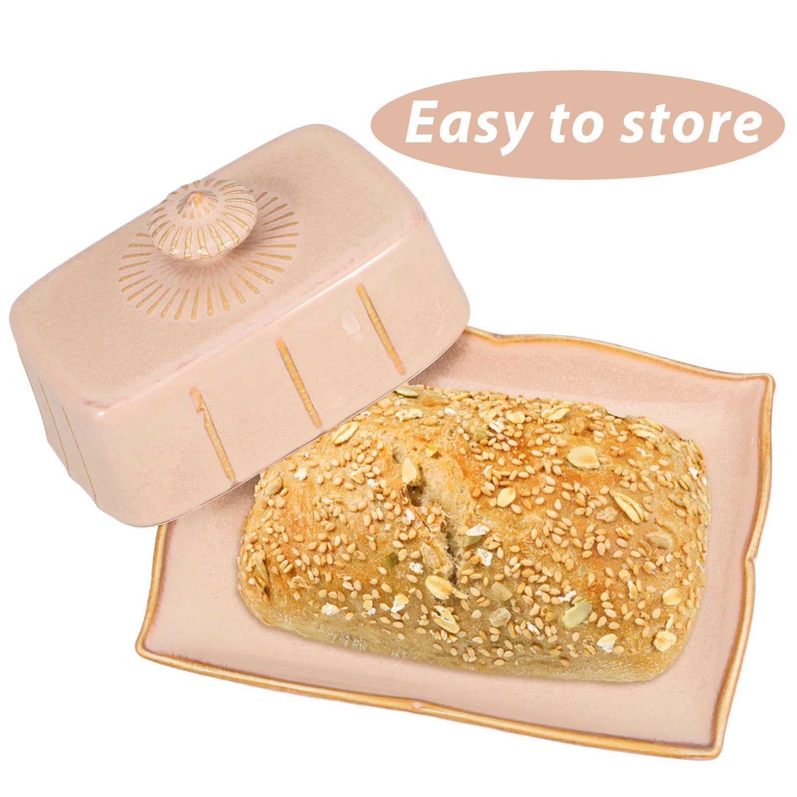 jojofuny Beurrier Céramique avec Couvercle Plat de Rangement pour Beurre et Fromage Beurrier de Cuisine Domestique