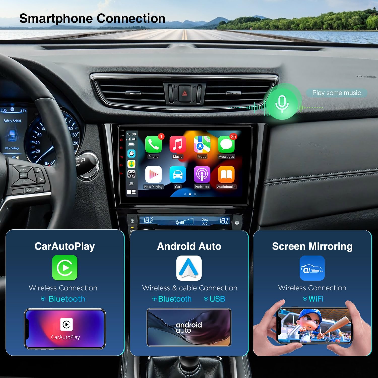 Dual UI themes, Customized DSP Chip interface, Superior Coaxial Audio Output, and Latest Bluetooth 5.0 features.