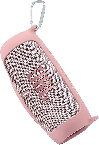 Miniatura 38 de co2CREA Funda de silicona para altavoz Bluetooth portátil impermeable JBL Charge 5, funda suave de viaje portátil con correa para el hombro, funda