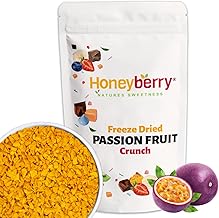 Freeze Dried Passion Fruit Crunch 100g - Perfect for Baking, Cake Decorations, Smoothie, Yogurt, Muesli, Cereal, Porridge, Ice Cream Toppers - Freeze Dried Passionfruit Crispy Pieces
