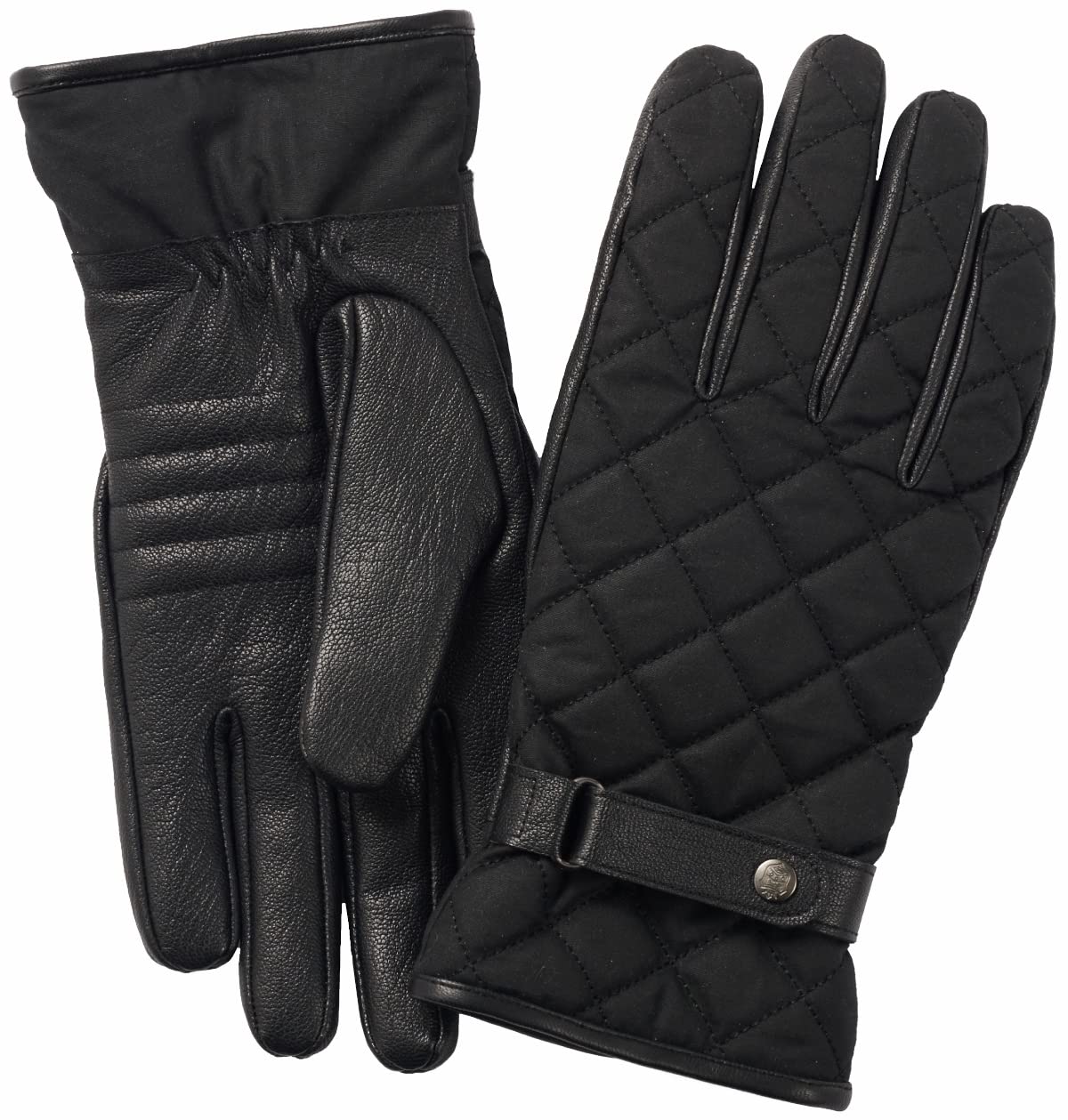 Failsworth Millinery Wax Leather Gloves in Black, size: Large