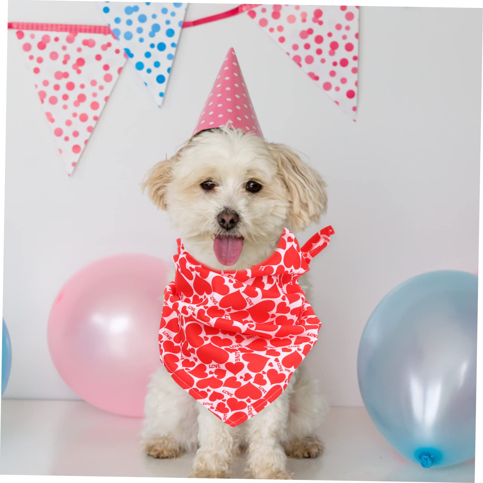 minkissy 15pièces Bandanas pour Chiens pour Saint-Valentin Accessoires De Fête pour Animaux De Compagnie pour Photos Sorties avec Style