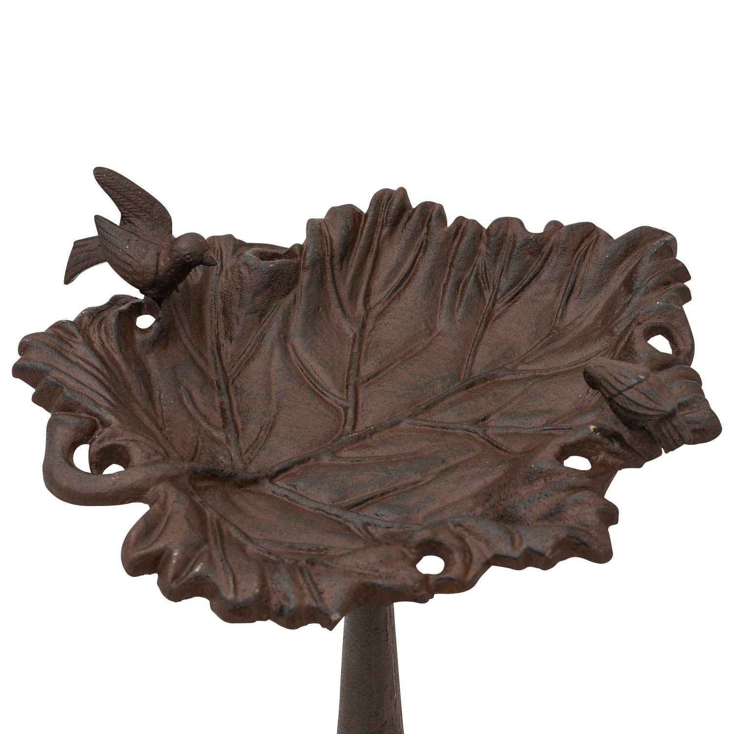 Pila para pájaros bebedero jardín hierro decoración estilo antiguo 61cm