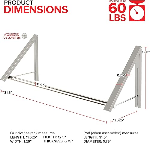 Vista 27 de Stock Your Home - Perchero retráctil para ropa sucia Blanco