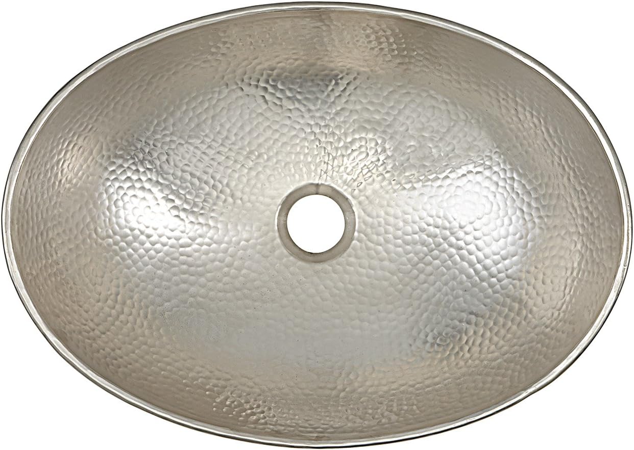 Sinkology SB305-19N Hobbes, 19", Nickel Hammered Handcrafted Above Counter Vessel Sink