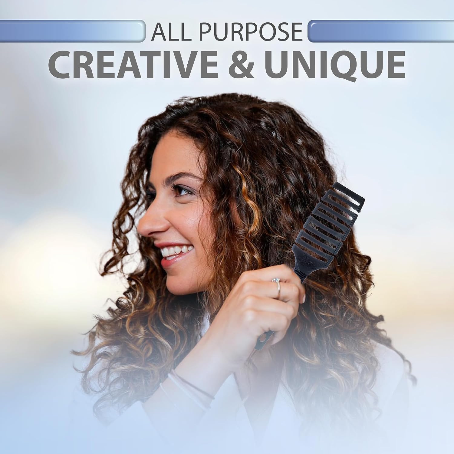 Flex Brush Vented Hair Brush for Blow Drying, Flexible Bristle for Women & Kids, Detangling, Massages Scalp for Hair Growth, Lightweight & Vented for Faster Drying, Boar Bristle & Nylon Mix (XL,Black)