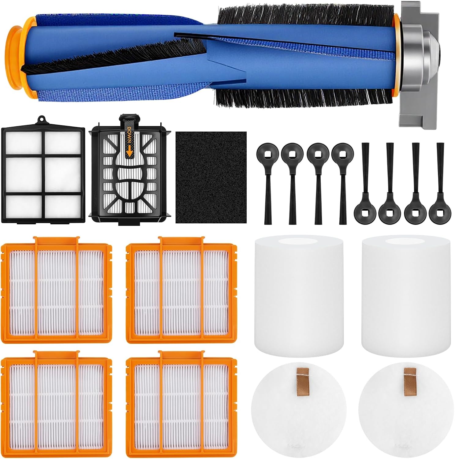 UR2650WS 19 Pack Replacement Part for Shark Matrix Plus 2-in-1 Robot Vacuum Cleaner, Includes Main Brush, HEPA Filter, Side Brush, Cleaning Tool