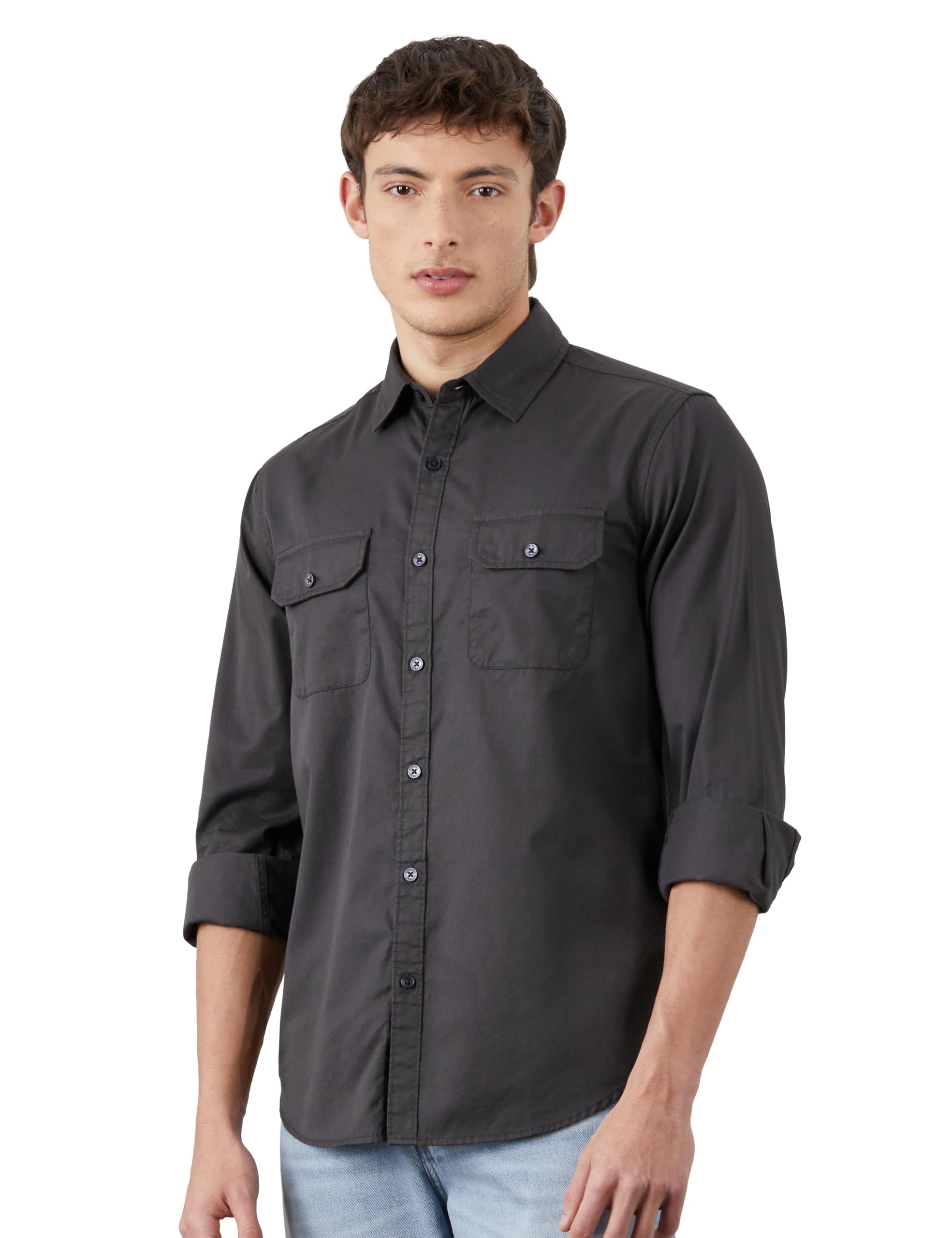 Men Cotton Casual Shirt | Twill | Full Sleeve | Regular Fit (Available in Plus Sizes)-image-45