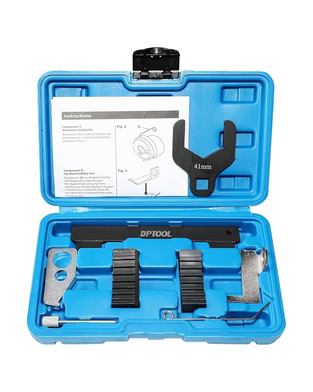Kit de Ferramentas para Sincronismo do Motor DPTOOL para GM, Chevrolet e Fiat 16V 1.4, 1.6 e 1.8 com Chave de Bomba d’Água de 41 mm, 8 peças