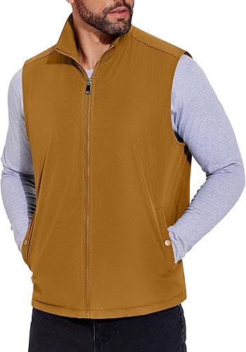 COOFANDY Men's Casual Outerwear Vest Lightweight Full-Zip Sleeveless Jacket Outd