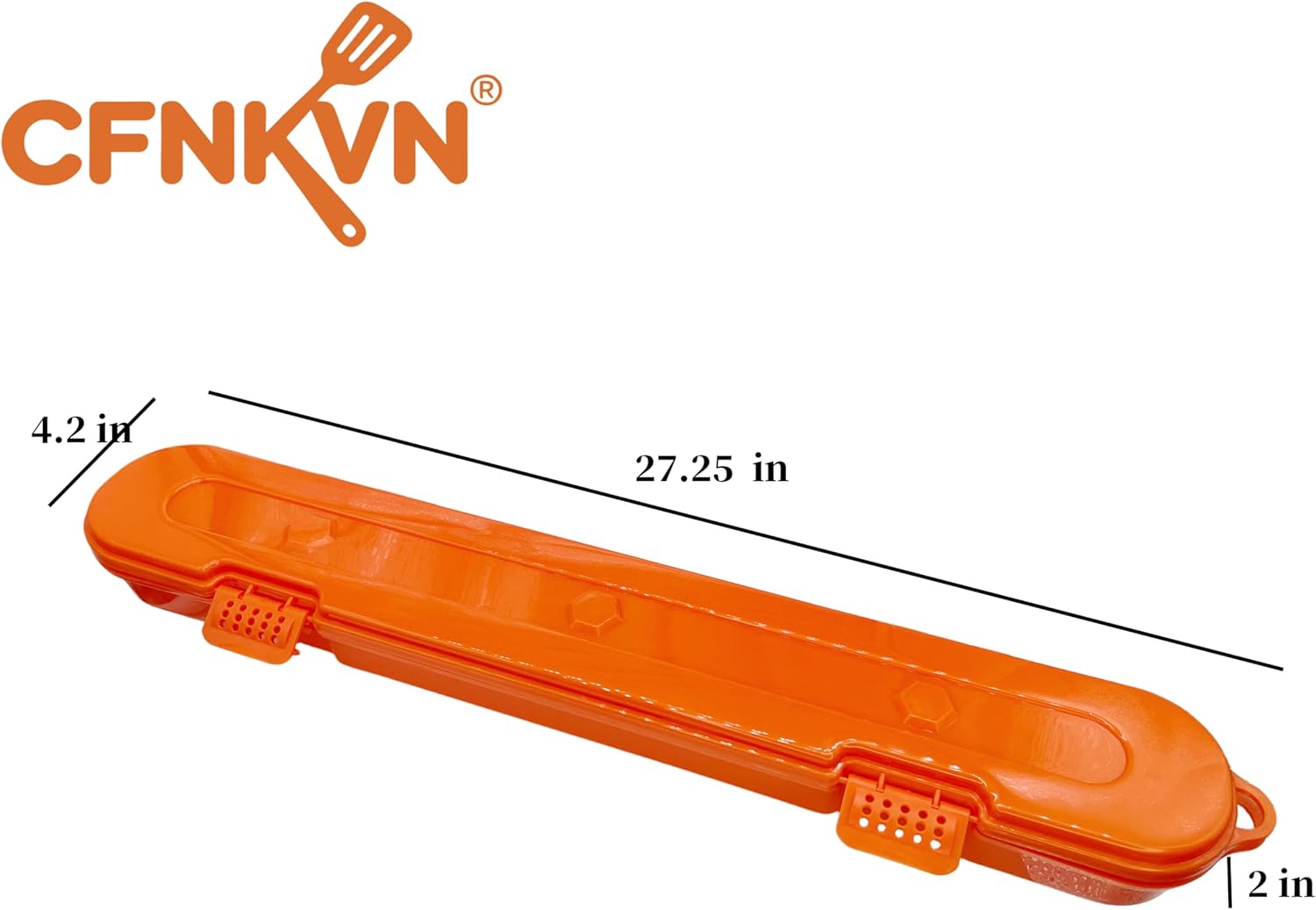 Chainsaw Chain Storage Box, Chainsaw Accessories, Universal Portable Holder Case for 6"-20" Saw Chains, Stackable Organizer Holds 8+ Chains, Orange