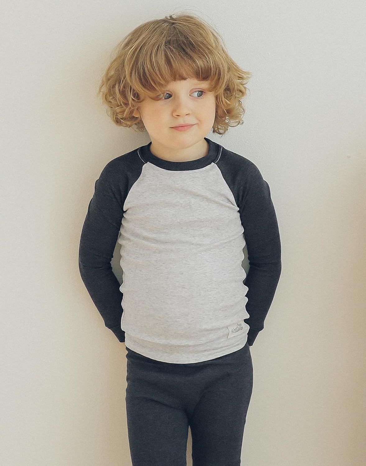 Vaenait 6M-12Y Toddler Kids Super Soft Lightweight Breathable Modal Cotton Melange Sleepwear Pajamas Set - Image 2