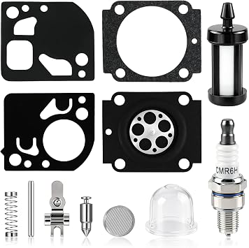 Carburetor Kit 4180 007 1035 for Stihl HT102 HT103 HT131 HT132 HT133 FS89 FS91 FS111 FS131 FS311 KM91 KM111 KM131 FC91 FC96 FC111 BT131 Carb Rebuild Gasket Kit Spark Plug Fuel Filter Needle