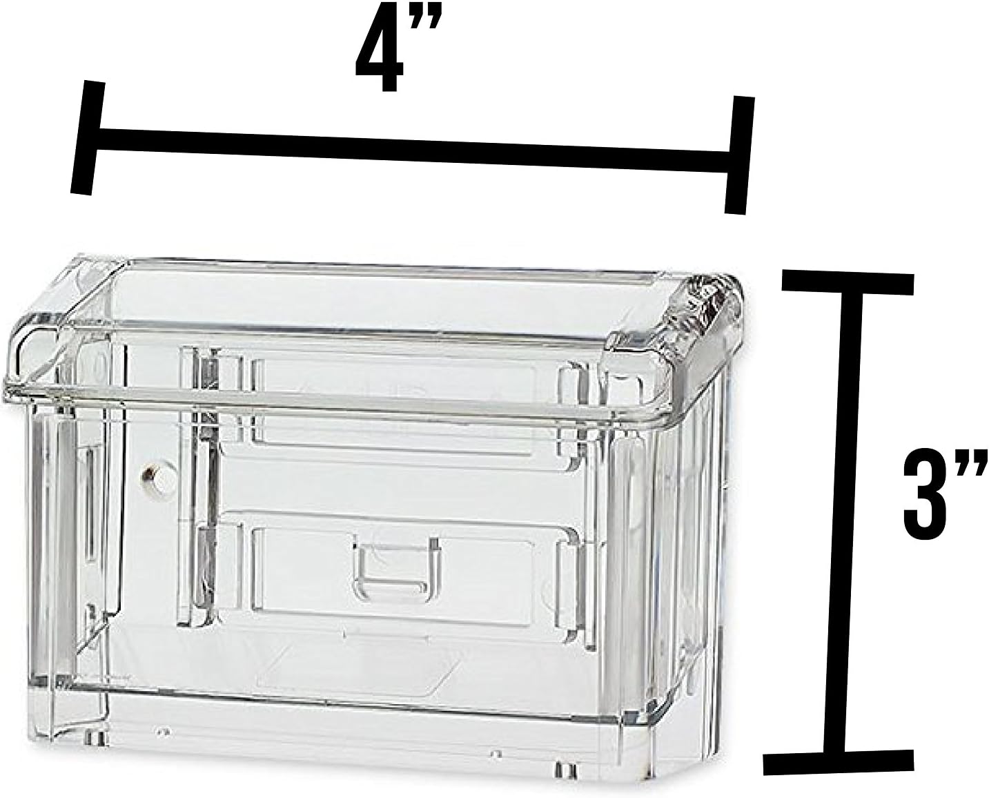 SOURCE ONE Premium Outdoor Business Card Holder Peel and Stick Clear Unbreakable Take One Sticker Included