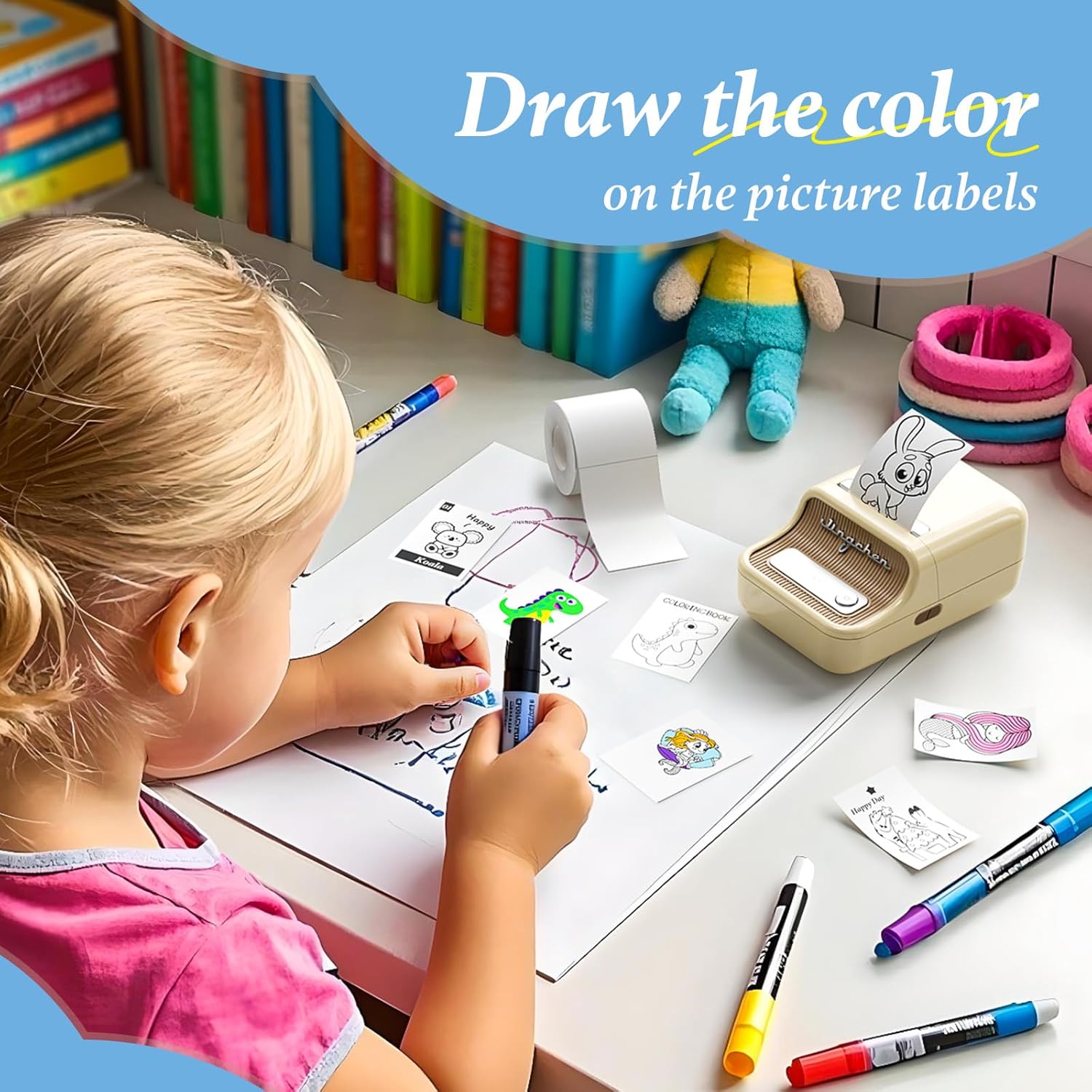 NIIMBOT B21 Pro Label Maker with 3 Roll Labels，300DPI HD Thermal Printer