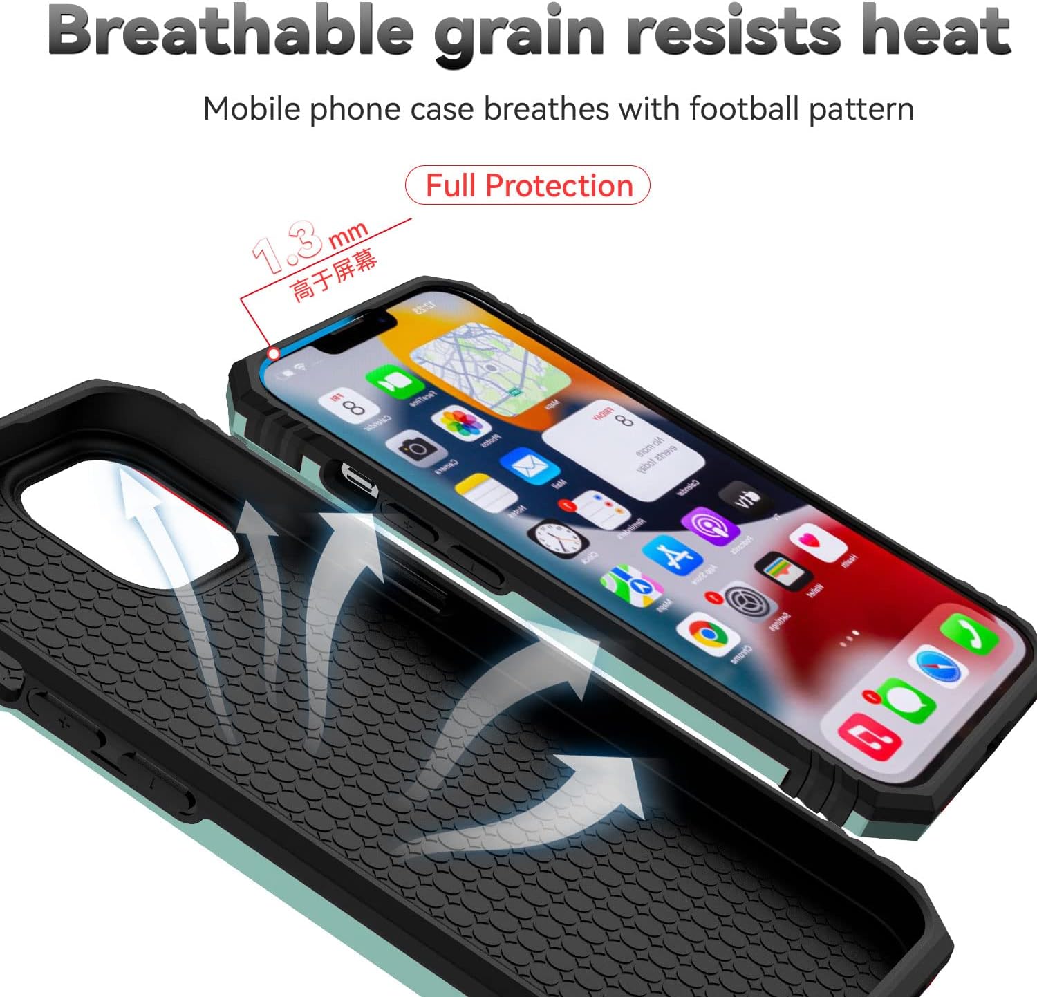 SunStory Compatible with iPhone 14 Plus Case with HD Screen Protector & Slide Camera Cover & Rotated Ring Kickstand, [Military-Grade] Phone Case for iPhone 14 Plus (Green) - Image 8