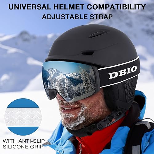 Miniatura 2 de DBIO Ski Goggles Magnetic Lens - Frameless, UV Protection Anti fog OTG SnowSnowboard Goggles for Men Women Adult Youth