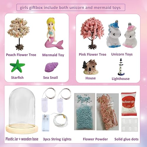 Miniatura 3 de Haz tus propias sirenas luz nocturna de unicornio para niñas manualidades de unicornio sirena para niñas regalos de sirena de unicornio para niñas