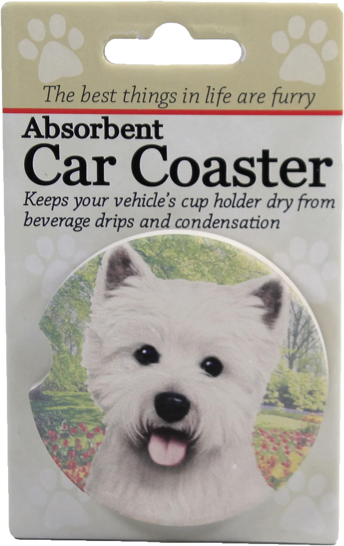 E&S PetsWesh Highland Terrier Coaster, 3" x 3"