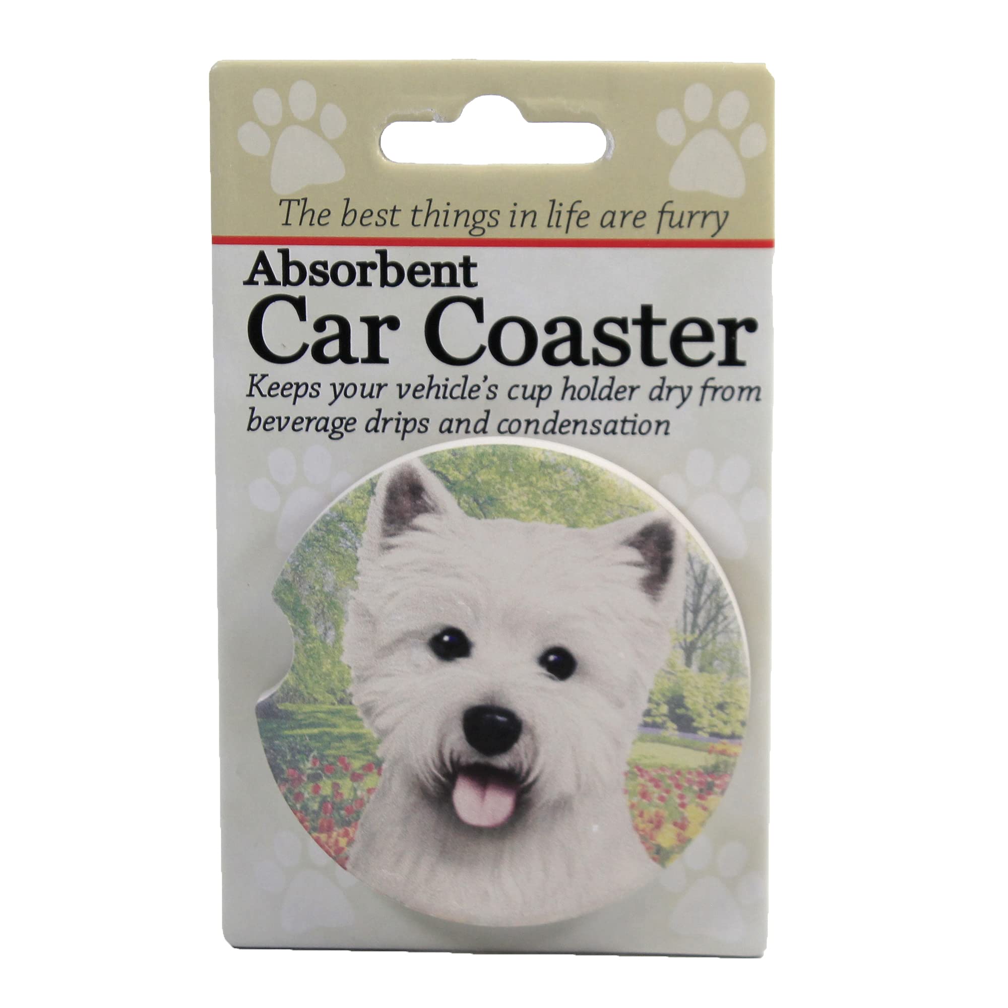 E&S PetsWesh Highland Terrier Coaster, 3" x 3"