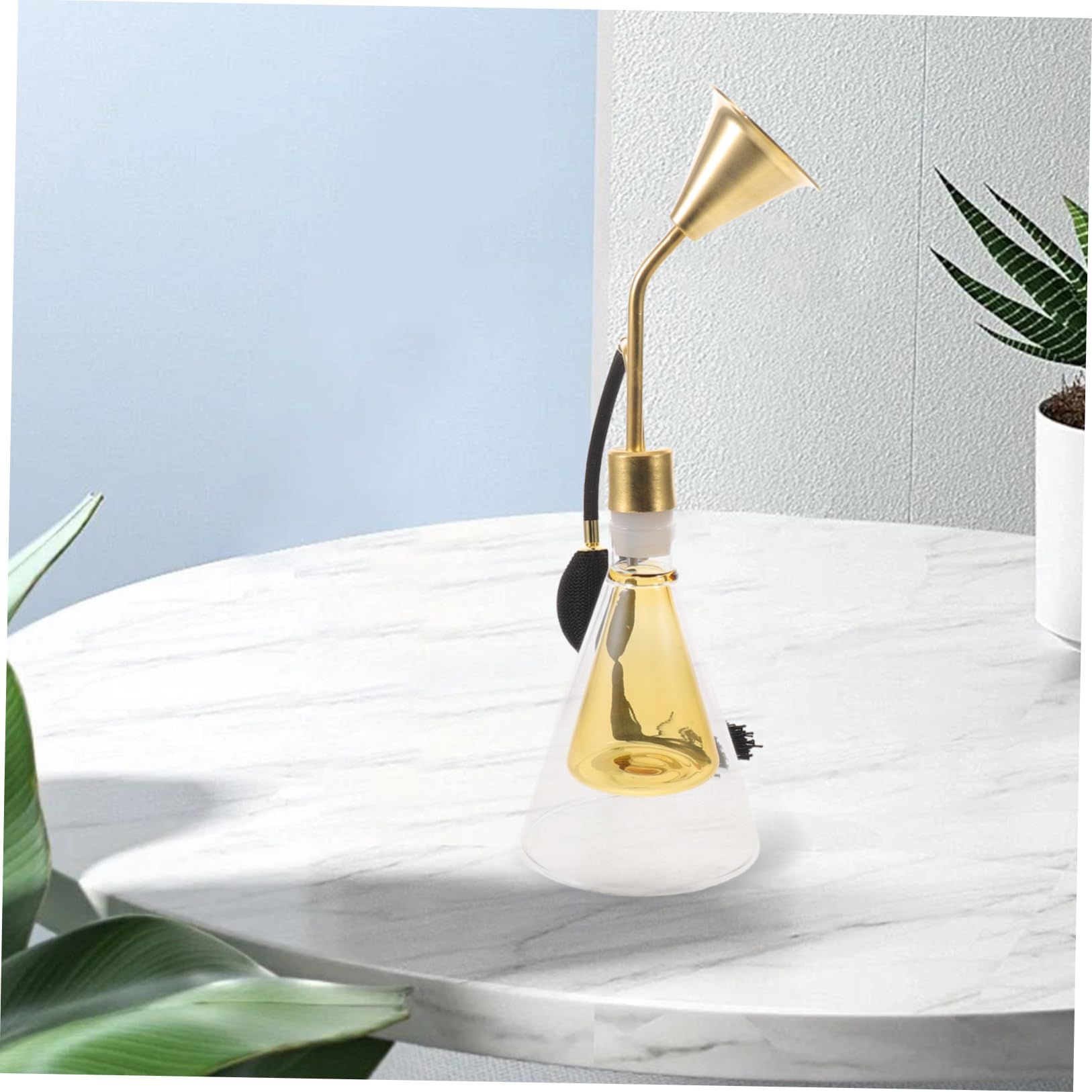 Diffusore di Aromi in Vetro Oro con Design Portatile per Aromaterapia Oli Essenziali, Spazio Aroma Multilivello per Stanze Spa e Camere da Letto