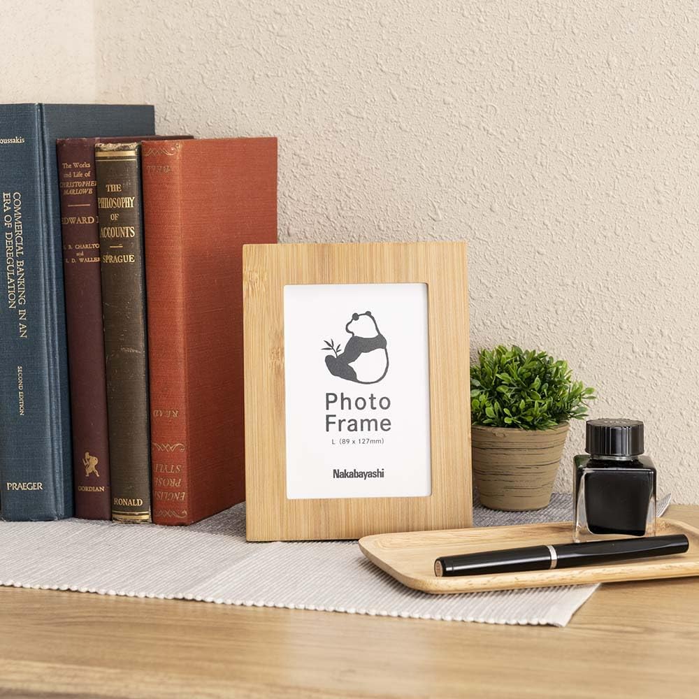 Nakabayashi F-TW-105-NA Bamboo Photo Frame, Large, Natural