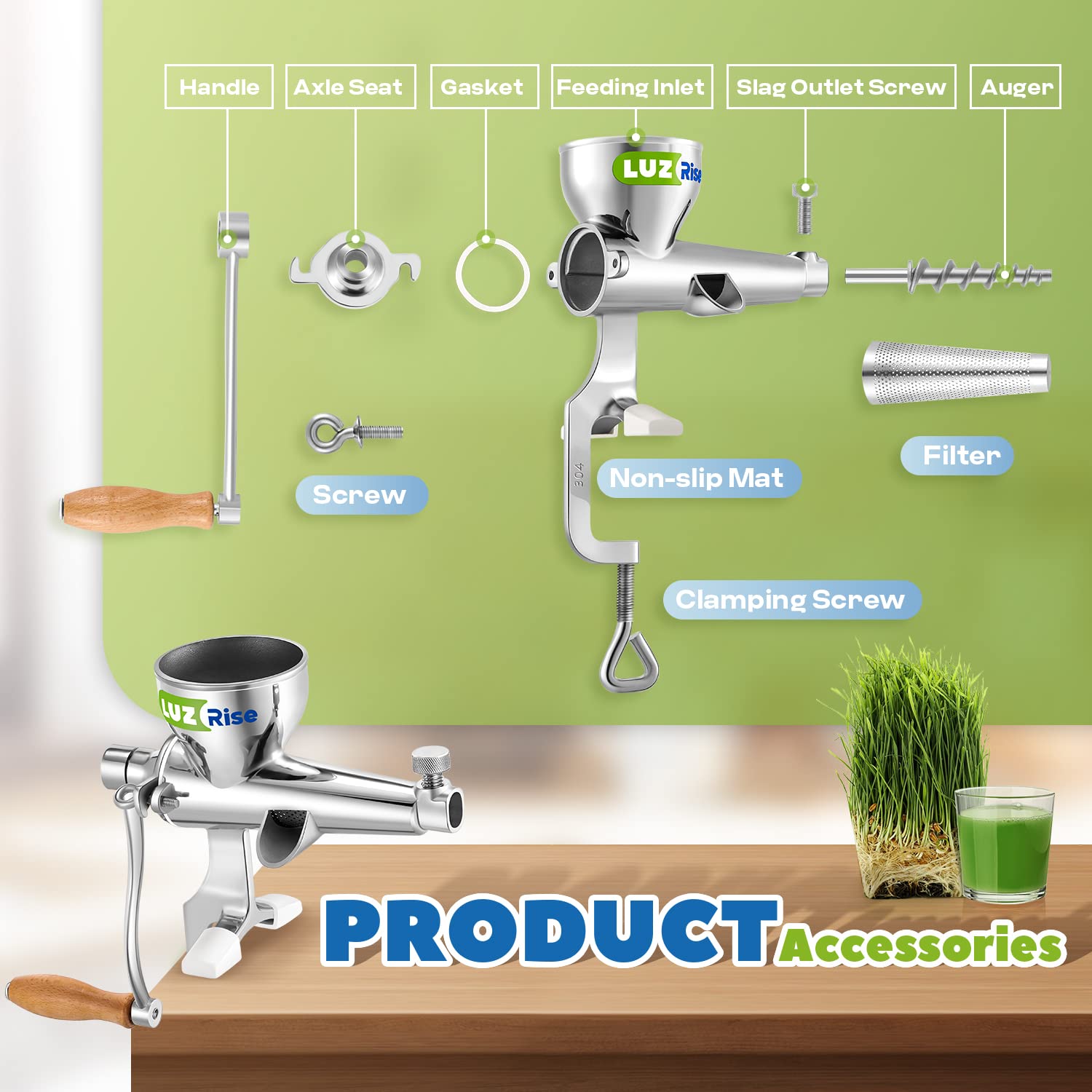 Manual Wheatgrass Juicer Portable Crank Wheatgrass - Product Features